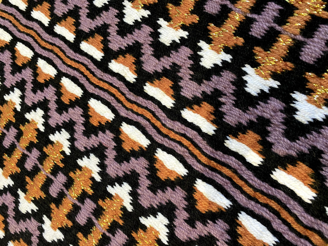 Unique Copper, White, Lilac, and Black Collection 33 Design Saddle Blanket 