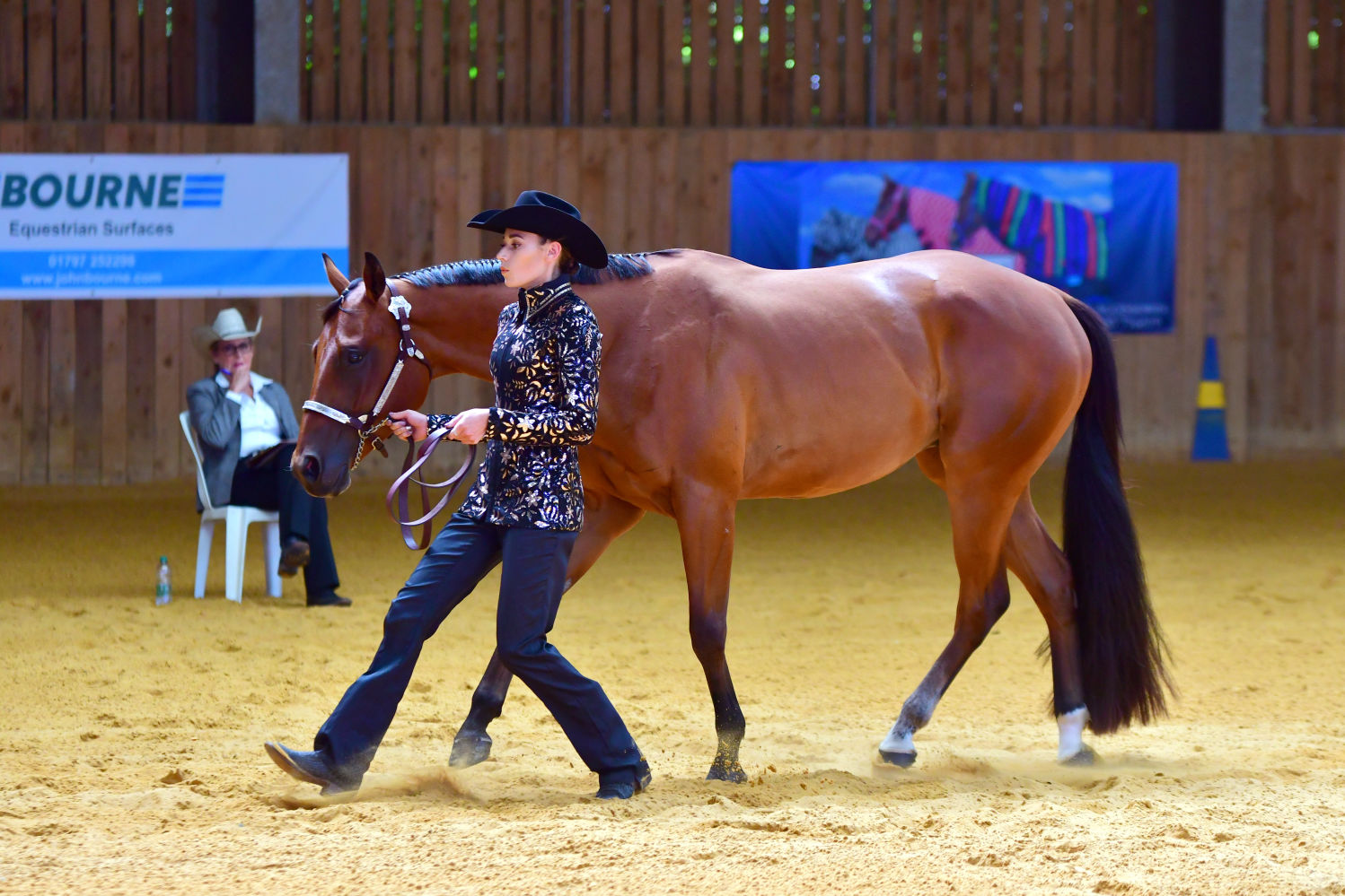 Collection 33 Designer Avril Wilson competing wearing her Custom Collection 33 Showmanship Outfit  