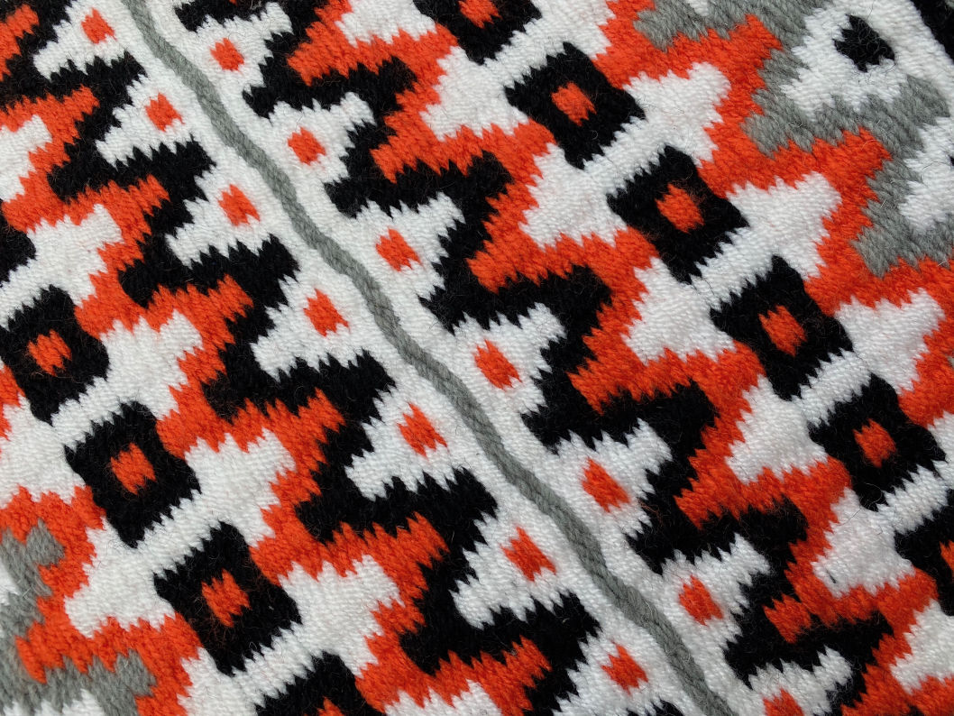 Unique Orange, White, Grey, and Black Collection 33 Design Saddle Blanket 