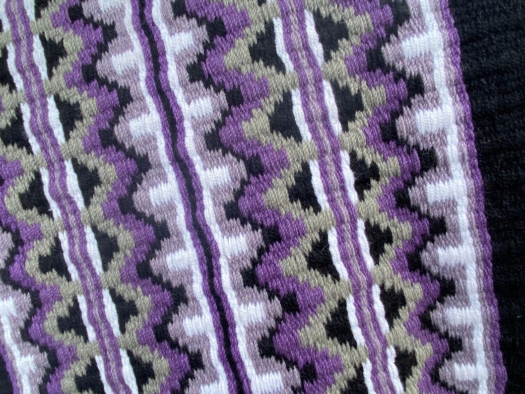 Unique Purple, White, Lilac, and Black Collection 33 Design Saddle Blanket 