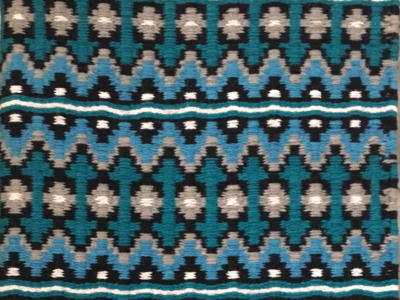 Unique Grey, Blue, Teal, White and Black Collection 33 Design Saddle Blanket 
